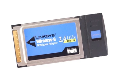 Linksys WPC54G Wireless-G 2.4Ghz Notebook Adapter Card 802.11g WiFi Untested* - Image 1 of 2