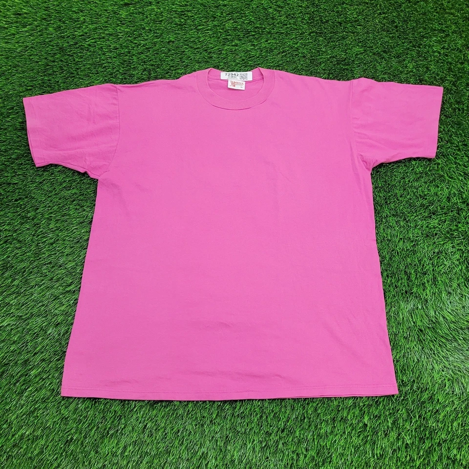 Vintage 90s Sunbelt Shirt Womens XL 23x28 Pink USA - Image 1 of 4