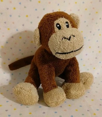Baby Adventure 2010 Brown Monkey Miniature Stuffed Animal Rattle Plush 5" - Image 1 of 4