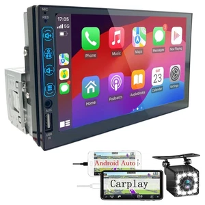 Autoradio Bluetooth 1 DIN 7'' con CarPlay, Android Auto e Telecamera Retromarcia - Foto 1 di 9