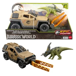 Jurassic Park World Mission Mayhem Truck Set & Dinosaur - NEW - Picture 1 of 5