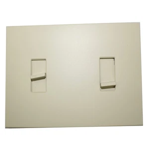 LUTRON NT-LL-NFB-IV IVORY NOVA T MULTI-GANG 2 GANG SLIDE DIMMER WALLPLATE - Picture 1 of 3