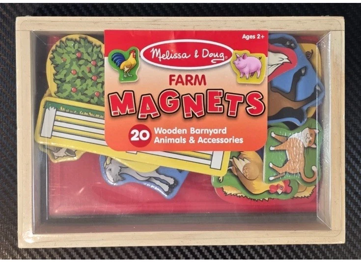 Melissa & Doug 20 Wooden Farm Magnets  Barnyard Animals - Image 1 of 1