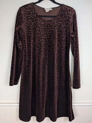 Vestido Caren Desiree Company Marrón Chocolate Terciopelo Burnout Bosque Hada Talla 12  Foto 1 de 4