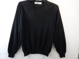 Vintage St. Croix Knits Sweater Mens M Black Wool Cashmere Long Sleeve Pullover - Picture 1 of 14