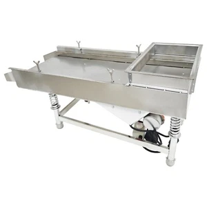 110V 0.5mm Electric Linear Vibrating Screen One Layer Sieving Machine Round Hole - Picture 1 of 24