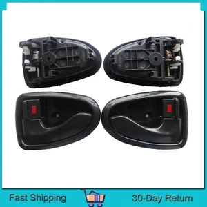 Inside Front Rear Left Right Door Handle Black For 2000-2006 Hyundai Accent 4Pcs - Picture 1 of 9