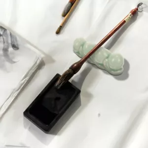 Porta Pinceles Acuarela Caligrafía Cerámica Jade Melocotón Pluma Montaña - Imagen 1 de 12