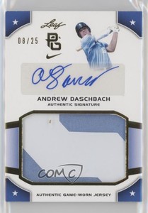 2015 Leaf Perfect Game National Showcase Jersey Gold /25 Andrew Daschbach Auto