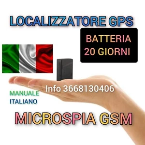 SATELLITARE LOCALIZZATORE GPS MICROSPIA AMBIENTALE GSM SPIA CIMICE AUTO MOTO SPY - Foto 1 di 4