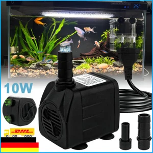 Tauchpumpe Teichpumpe Springbrunnen Wasserspielpumpe Elektrisch Pump 600L/H 10W - Bild 1 von 14