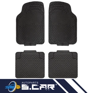 4er Set Fußmatten Autoteppiche Universal PVC Antirutsch Formbar Schwarz - Bild 1 von 8