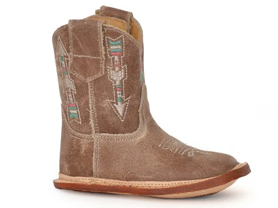 Botas de Vaquero Roper Infantil Niños Flechas Indias Cuero Marrón Foto 1 de 2