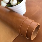 Tan Brown Smooth Italian Pull Up Full Grain 100 Calfskin Cowhide Leather Sheets