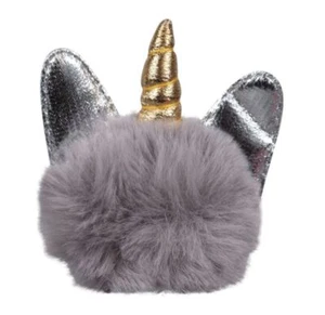 Unicorn Pom Pom Clip Keychain - Picture 1 of 4