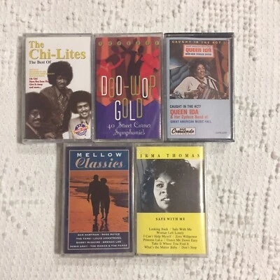 Lot of 5 Cassette Tapes Sealed Doo-Wop Gold Chi-Lites Queen Ida Irma Thomas+More Foto 1 de 4