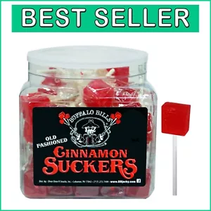 42 Candy Classics - Cube-Shaped Old Fashioned Cinnamon Lollipops Gift Tub - Picture 1 of 6