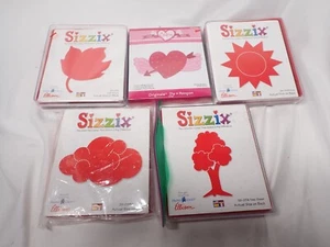 Sizzix Dies Set Of 5 - Maple leaf, Tree, Sun, Cloud, Heart wing and arrow - Picture 1 of 2