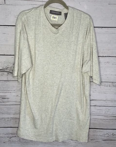 Pierre Cardin Men’s XL Ivory Tee Knit Ribbed Pullover Sweater Short Sleeve - Picture 1 of 9