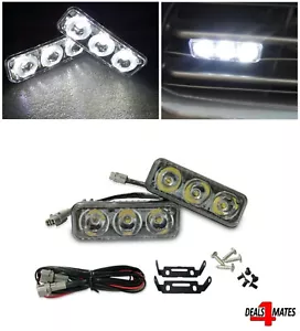 3.5" For Vw Golf Polo 3 Led White High Power DRL Daytime Running Lights Lamps - Picture 1 of 12