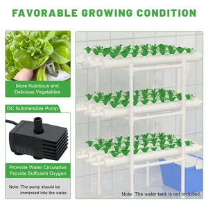 3-Layer Hydroponic System Grow Kit 108 Plant Locations Plant Vegetables Hydro - Picture 1 of 24