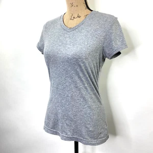 Danskin Now Women's Size M (8 - 10) V-Neck T-Shirt Gray Short Sleeve - Picture 1 of 11