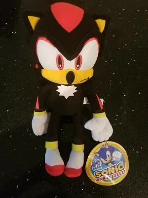 SHADOW Sonic the Hedgehog 12" Plush Stuffed Doll New with Tag Authentic SEGA Toy - Image 1 of 4