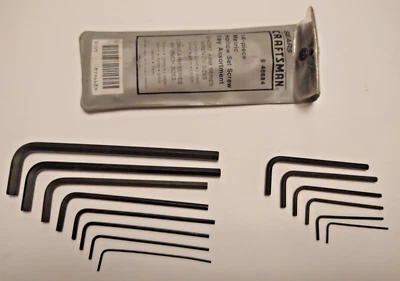 Vintage Sears Craftsman Hex Key 14 piece Set 9 46684 USA Metric G1641 - Image 1 of 4