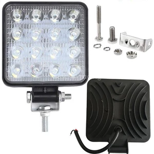 1PCS 80W CREE FLOOD LED Work Lights 12V Boat Off Road Camping Square 4inch Bar - Picture 1 of 12