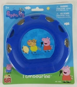 NIP Kidz Toyz Peppa Pig blue tambourine musical instrument childrens 6 inch 2003 - Imagen 1 de 10