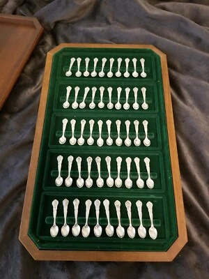 1978 Vintage Franklin Mint 50 STATE FLOWER Sterling Silver Mini Spoons - Image 1 of 4