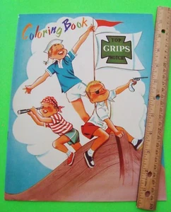 ca 1960 GRIPS SNEAKERS UNUSED 24-pg COLORING BOOK Beacon Falls CT Nr-MINT - Picture 1 of 6