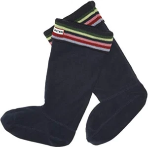 Hunter Girls Navy Multicolor Striped Cuff Welly Boot Socks Size XS 11-13 L73023 - Picture 1 of 1