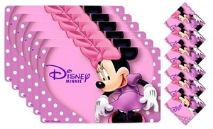 Disney Mickey Mouse PVC 6 Stück Esstisch Tischset mit 6 Teeuntersetzern Set - Bild 1 von 5
