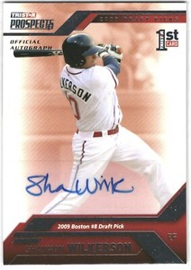 2009 Tristar Prospects Shannon Wilkerson Draft Picks Auto Boston 140/199 #66