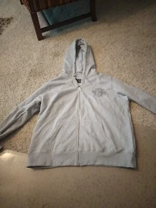 Women's Harley Davidson Special Racer Full Front Zip Grey Hoodie 99008-23VW 1W - Picture 1 of 9