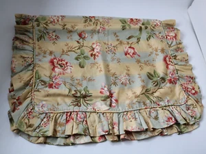 Waverly King Almohada Floral Falsa 21"x35" Plus 3" Volantes 100% Algodón - Imagen 1 de 7