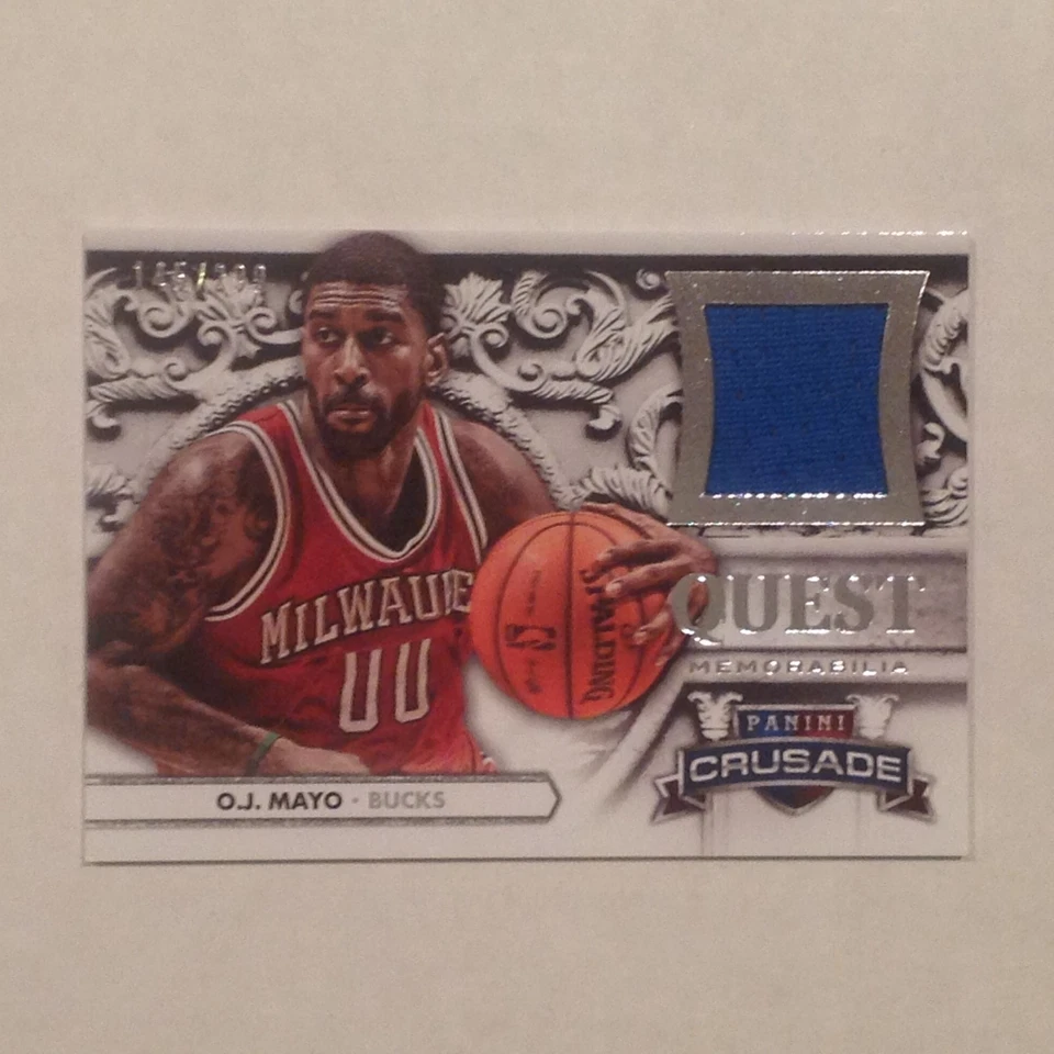 O J MAYO #8 Bucks /299 made 2013/14 Panini crusade Quest memorabilia Jersey - Image 1 of 1