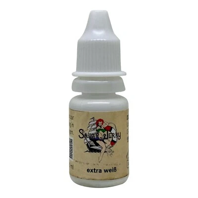 REACH-konforme Sailor Jerry Tattoofarbe Ink extra weiss 10 ml, Made in DE