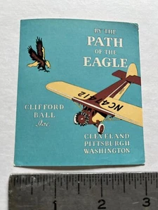 Clifford Ball Airplane Airline 1930s Original Luggage Baggage Tag Label Sticker - Picture 1 of 4