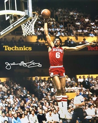 Julius Dr. J Erving Signed Autographed 16x20 Photo JSA Authenticated #2 76'ers - Image 1 of 2