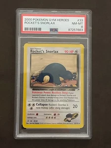 2000 Pokemon Gym Heroes Rocket's Snorlax- PSA Graded 8- Near Mint- Free Shipping - Picture 1 of 4