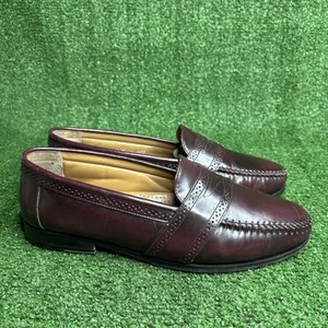 G.H. Bass & Co Weejuns Edward Halbschuhe Herren Größe 10 D Burgund Leder Schuhe - Bild 1 von 13