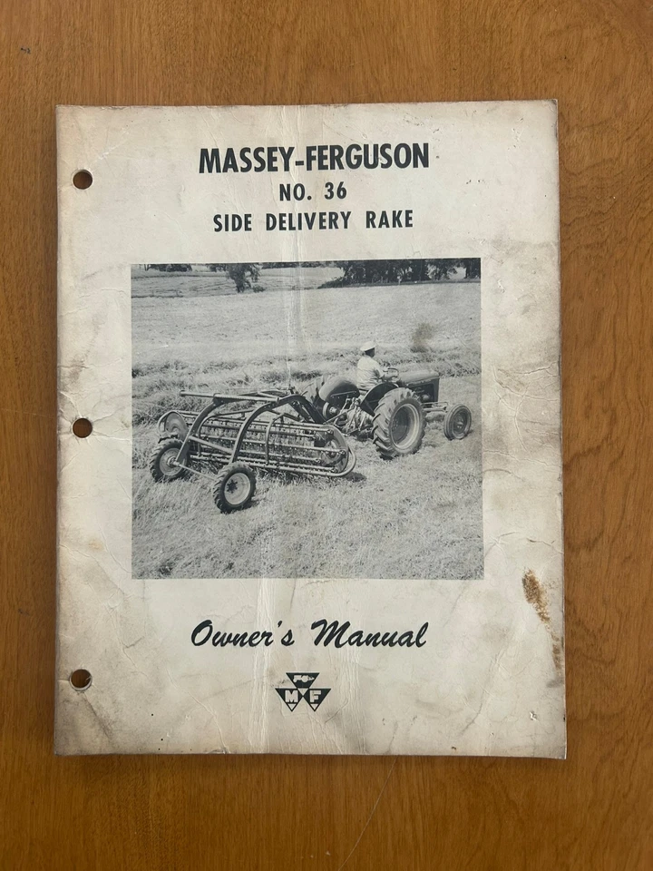 Vintage 1961 - Massey Ferguson No. 36 Side Delivery Rake - Owners Manual - Image 1 of 4