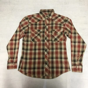 Vintage Wrangler Shirt Mens Medium Plaid Pearl Snap Cowboy Made In USA - Picture 1 of 11