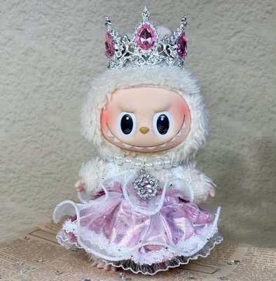 Vestido de princesa (sem bonecas) para POP MART LABUBU The Monsters terno saia boneca de pelúcia - Imagem 1 de 4