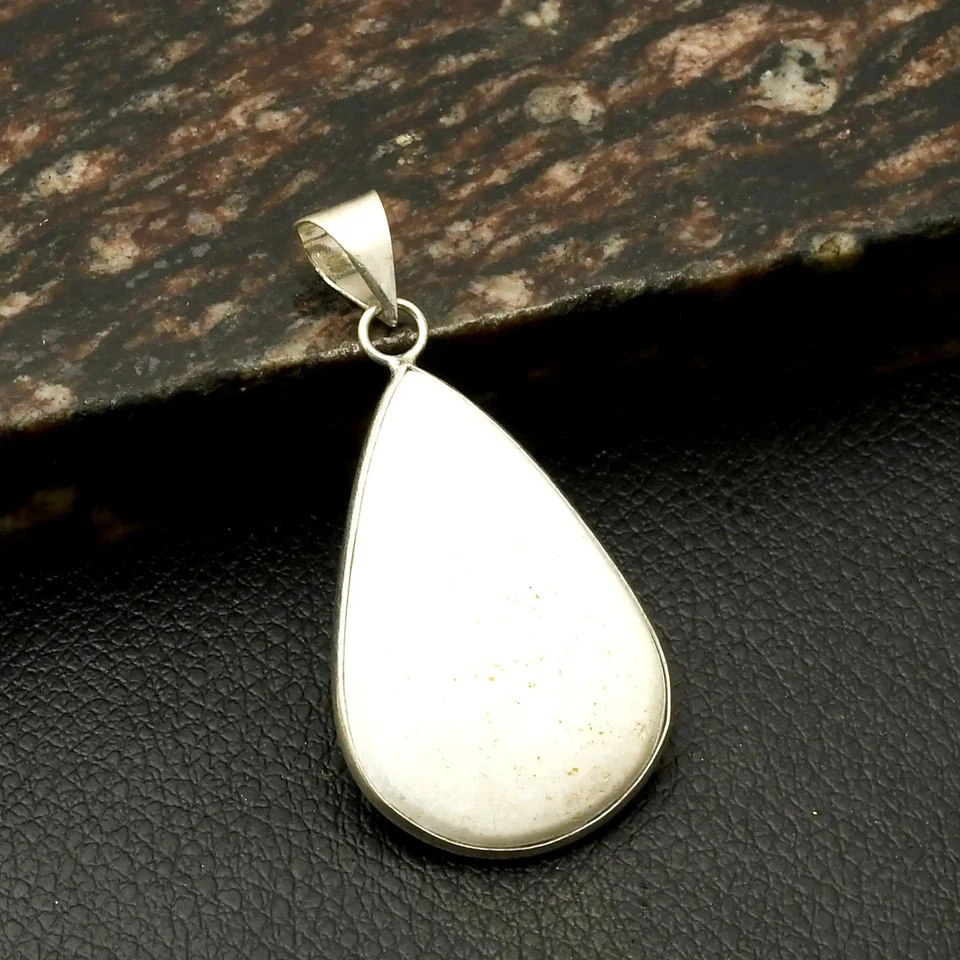 White Opal Gemstone Ethnic Handmade Pendant Jewelry For New Year 2" AP-31852 - Image 1 of 1