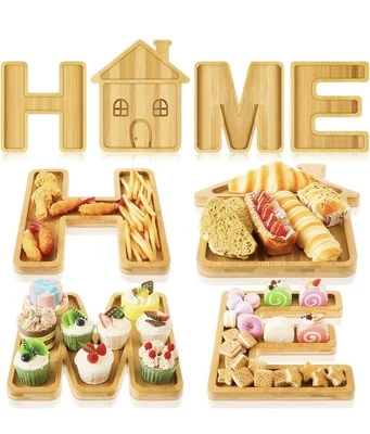 Bamboo Plates HOME Party Trays - Image 1 of 4