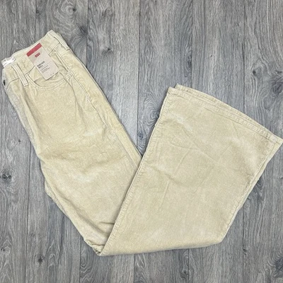 Levi’s Ribcage Bell Super High Rise Corduroy Pants Size 32x32 Womens Cream - Image 1 of 4