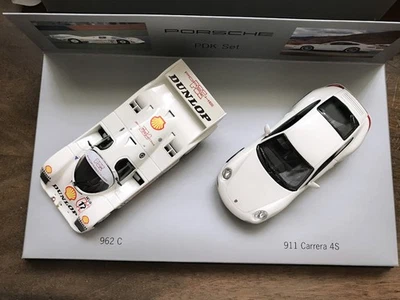 coffret Porsche 997 carrera 4S coupé blanc 2009 + Porsche 962 c PDK 1987 - Photo 1/4